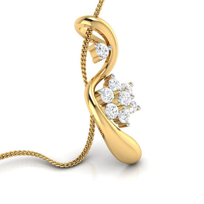 Swirl Blossom Pendant - Origine Diamonds lab-grown diamond jewellery
