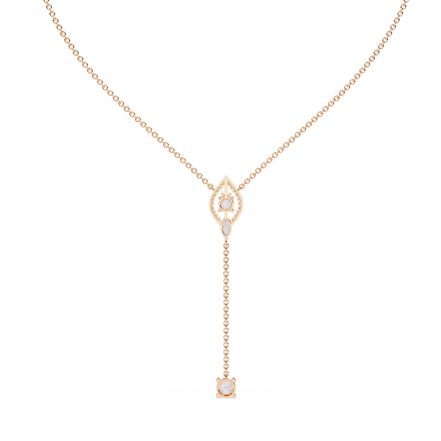 Marquise Lariat Drop Necklace