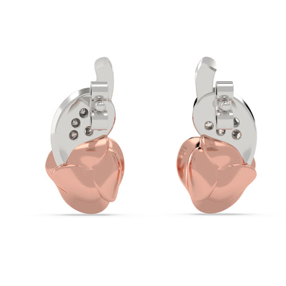 Rose Bloom Diamond Earrings