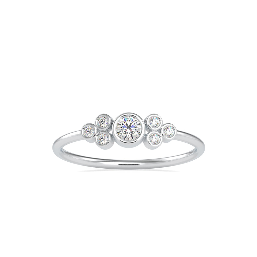 Scattered Bezel Cluster Ring