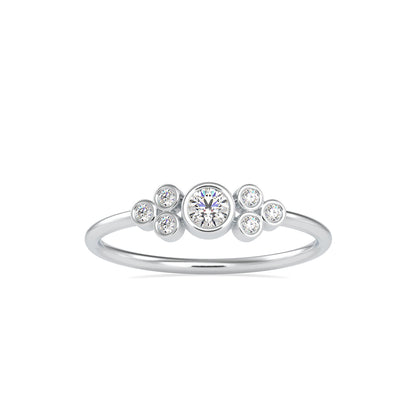 Scattered Bezel Cluster Ring