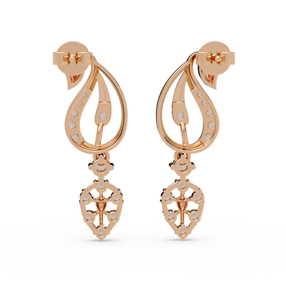 Peacock Blossom Drop Earrings