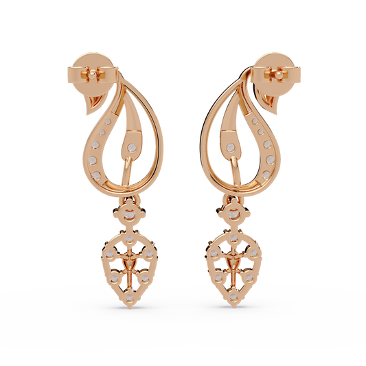 Peacock Blossom Drop Earrings