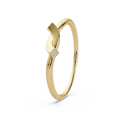 Folded Pave Accent Bangle
