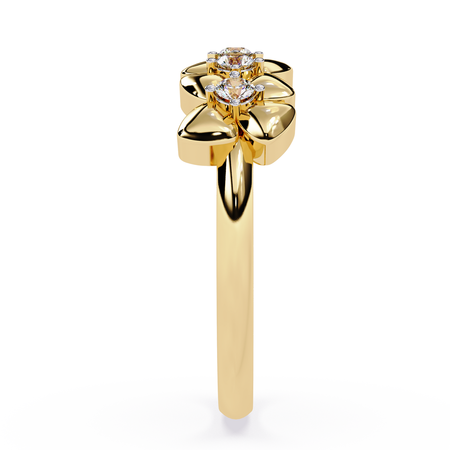 Cascading Blossom Vine Ring
