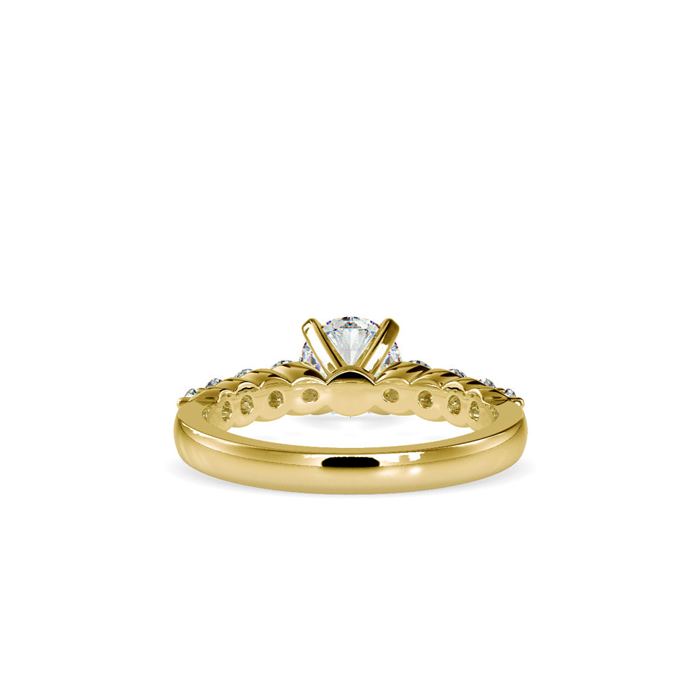 Graduated Accent Solitaire Ring