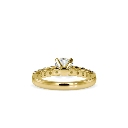 Graduated Accent Solitaire Ring