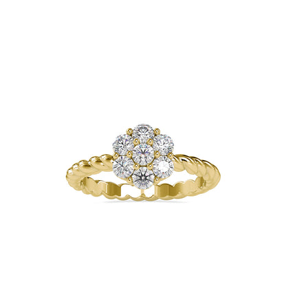 Rope Blossom Cluster Ring