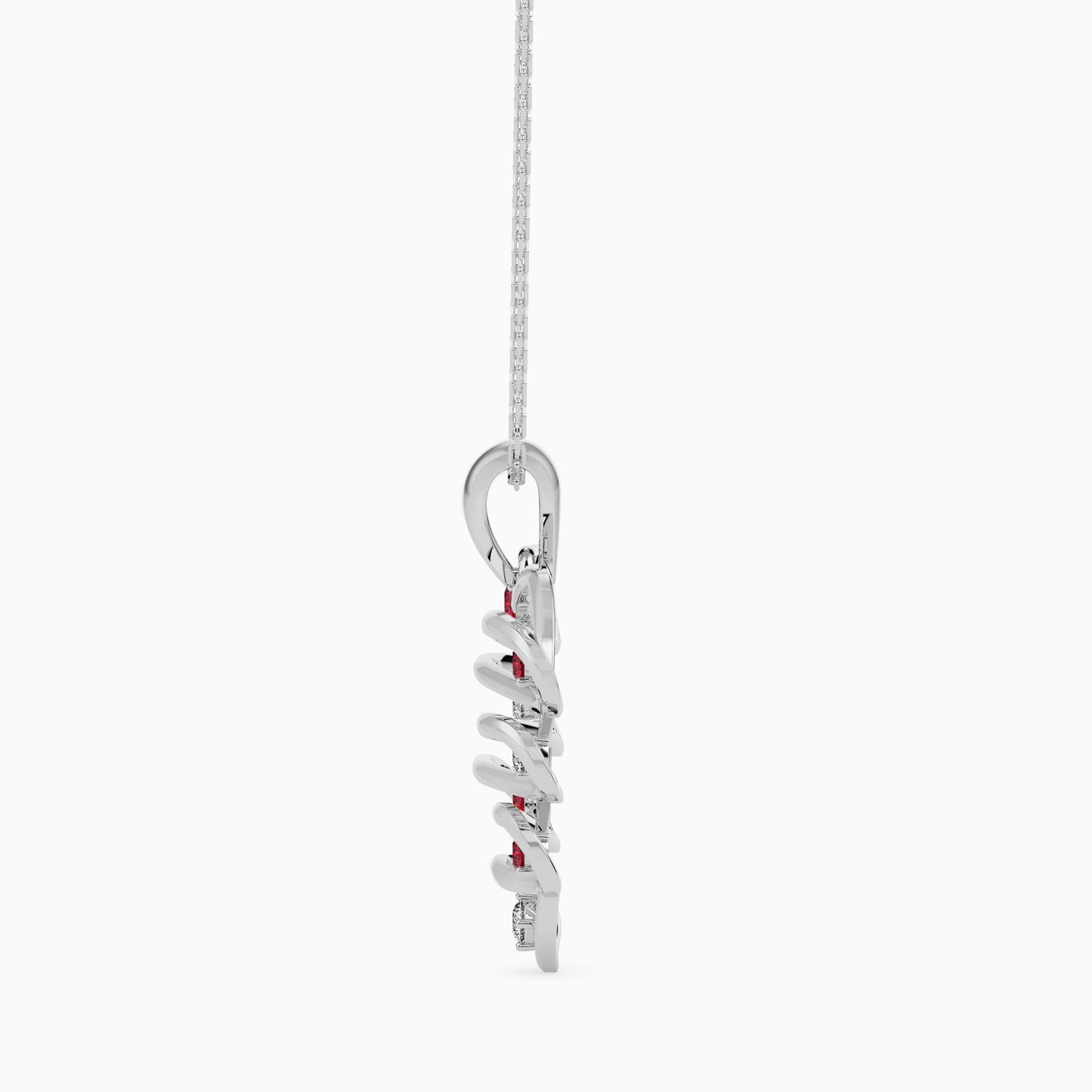 Wired Heart Ruby Pendant