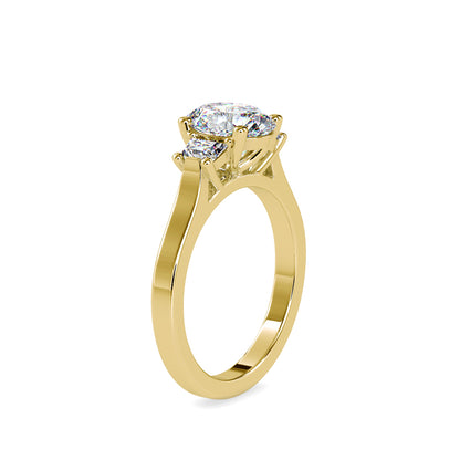 Oval Three-Stone Diamond Ring