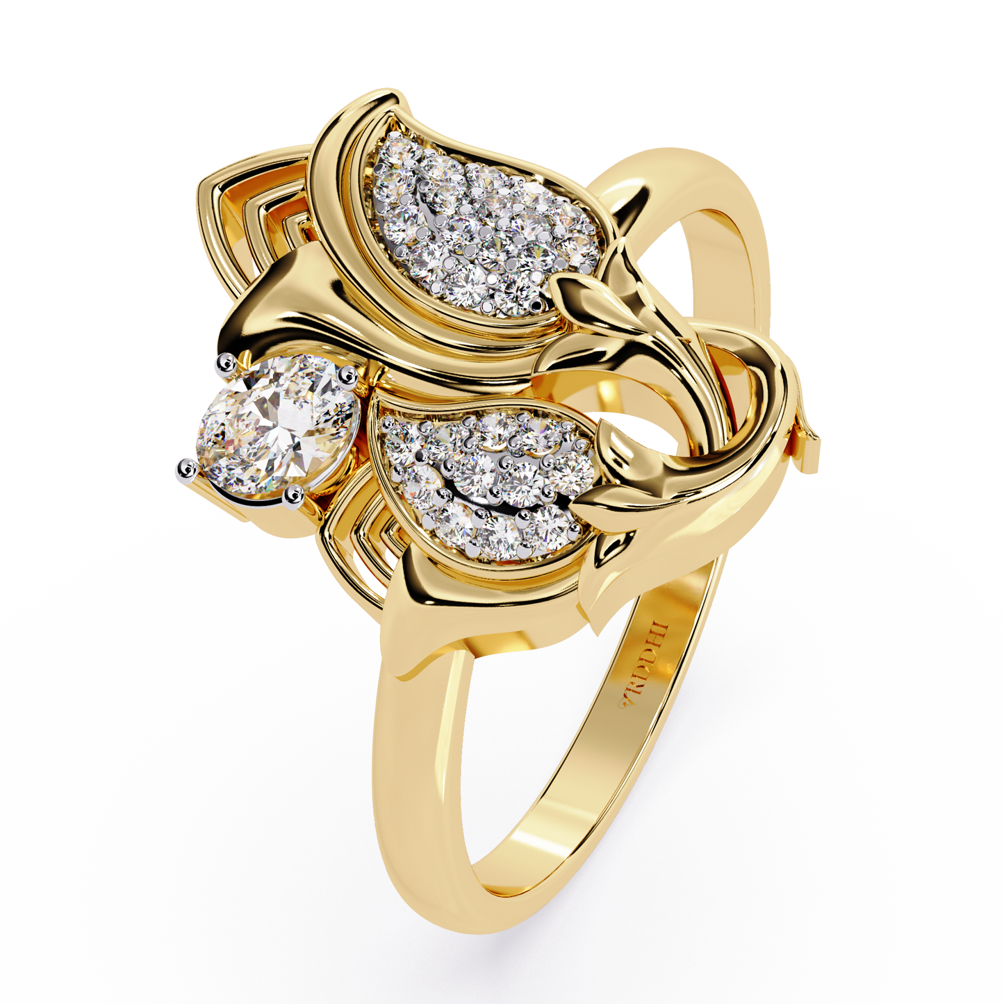 Tulip Marquise Cluster Ring