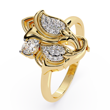 Tulip Marquise Cluster Ring