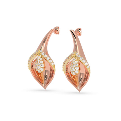 Calla Lily Diamond Earrings - Origine Diamonds lab-grown diamond jewellery