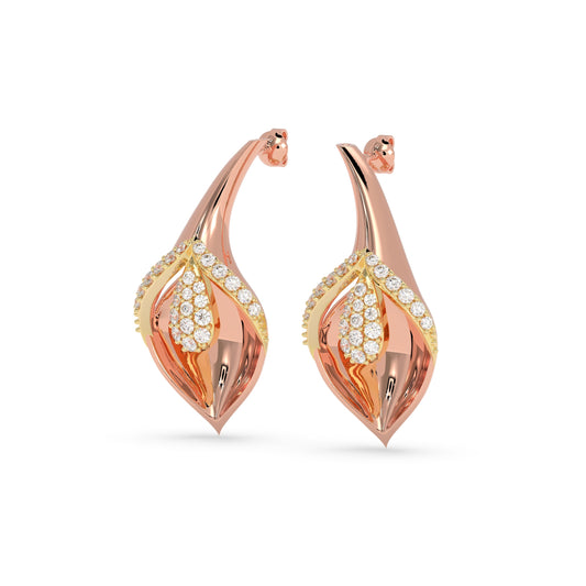 Calla Lily Diamond Earrings - Origine Diamonds lab-grown diamond jewellery