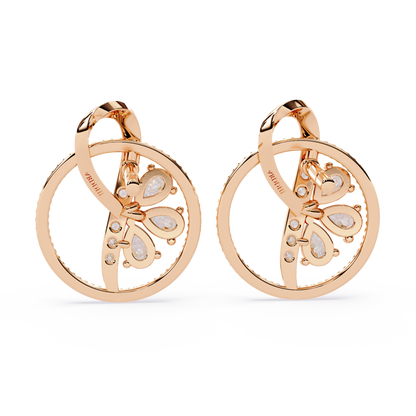 Circle Swirl Blossom Earrings
