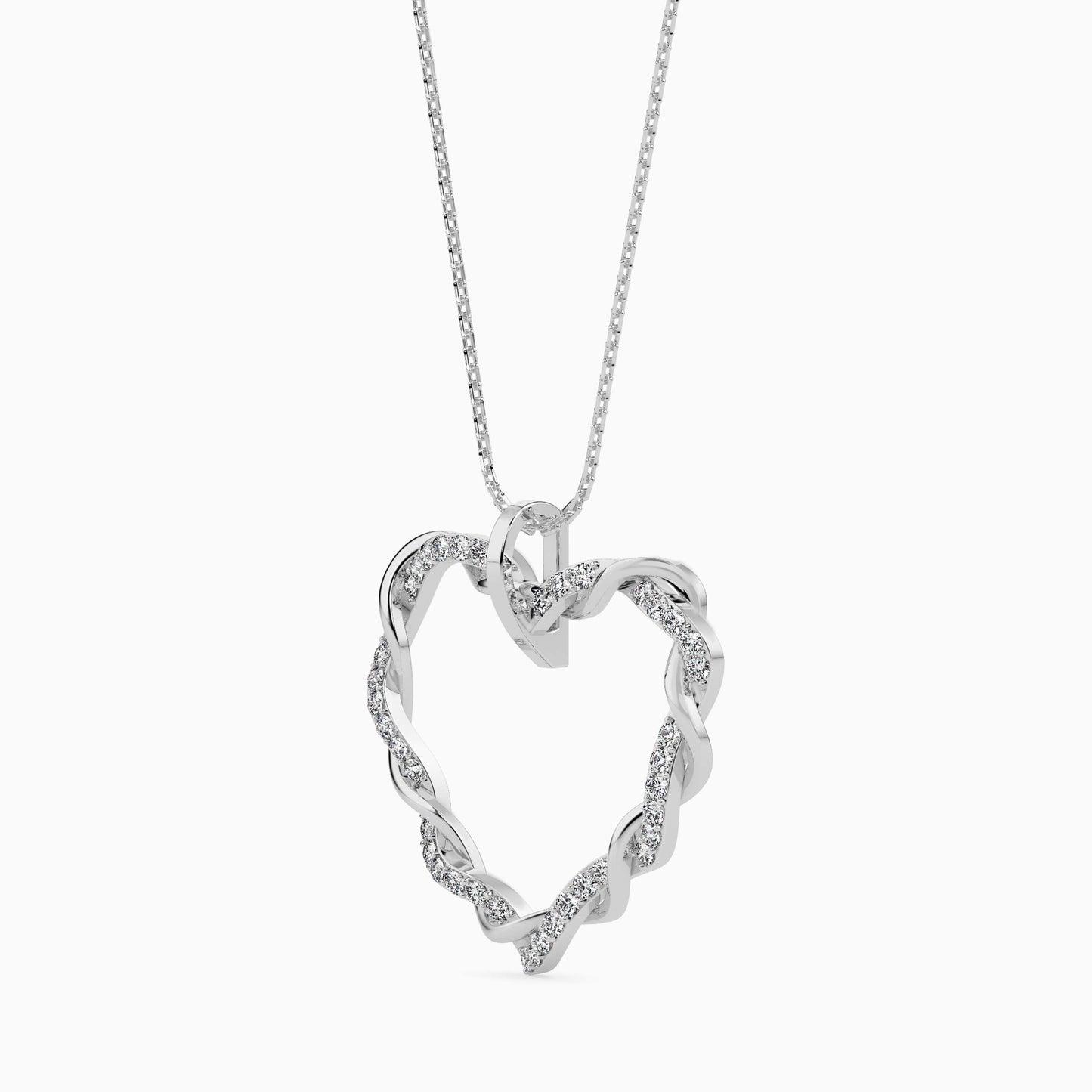 Twisted Heart Outline Pendant