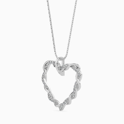 Twisted Heart Outline Pendant
