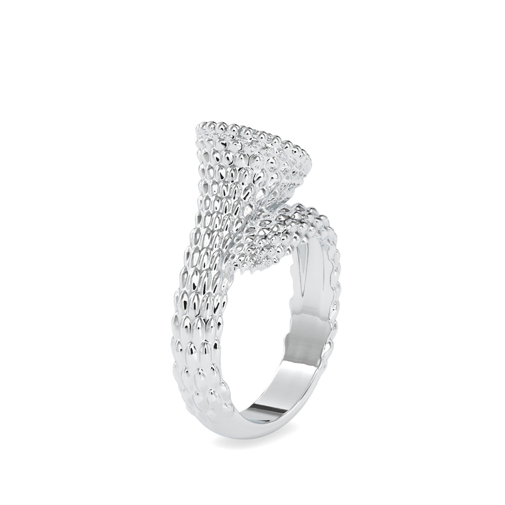 Beaded Bypass Cluster Ring