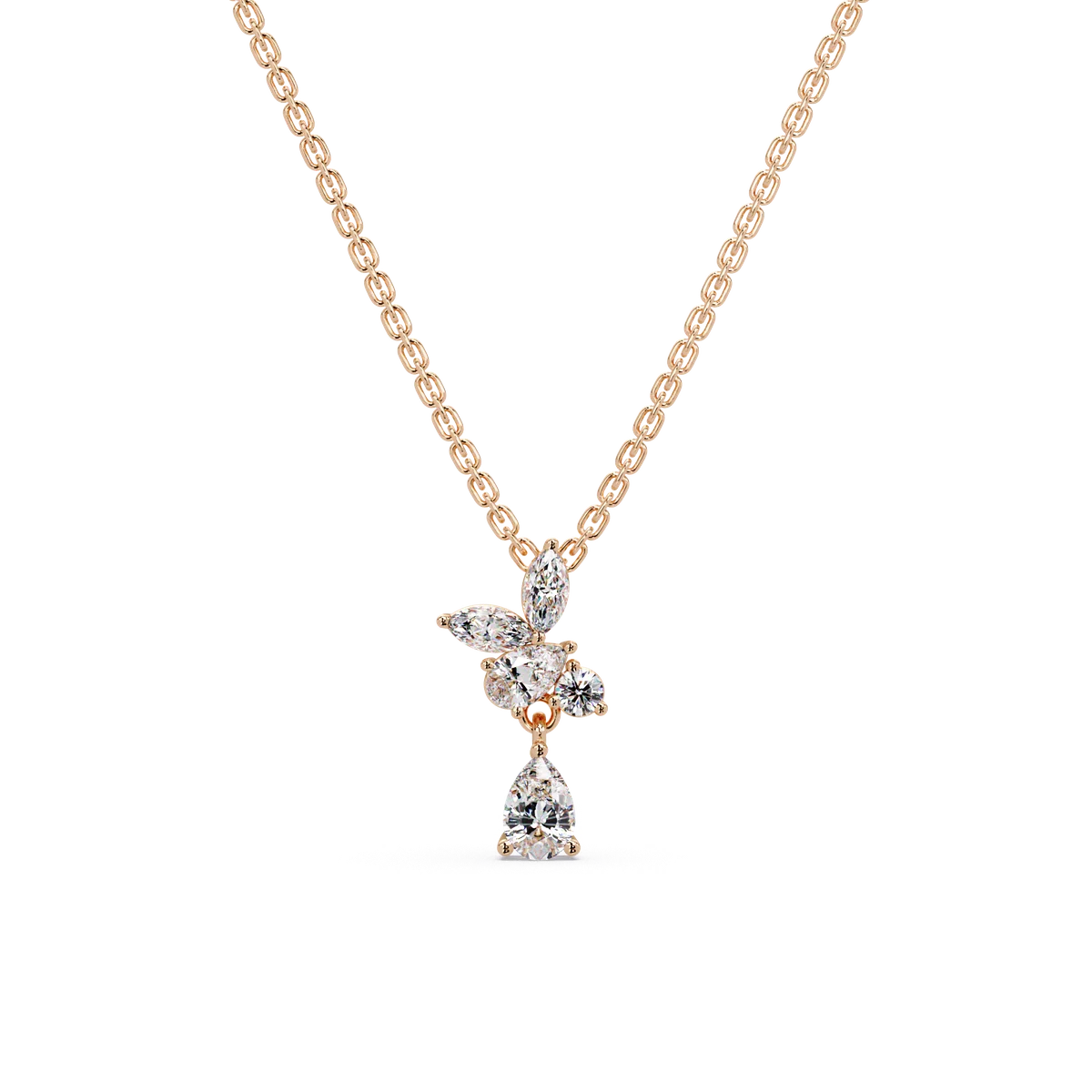 Stepping Stone Trilogy Chain Pendant - Origine Diamonds lab-grown diamond jewellery