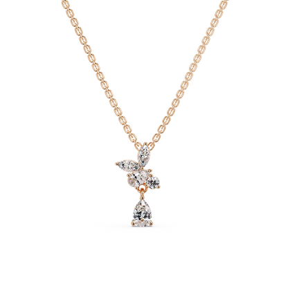 Stepping Stone Trilogy Chain Pendant - Origine Diamonds lab-grown diamond jewellery