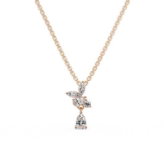 Stepping Stone Trilogy Chain Pendant - Origine Diamonds lab-grown diamond jewellery