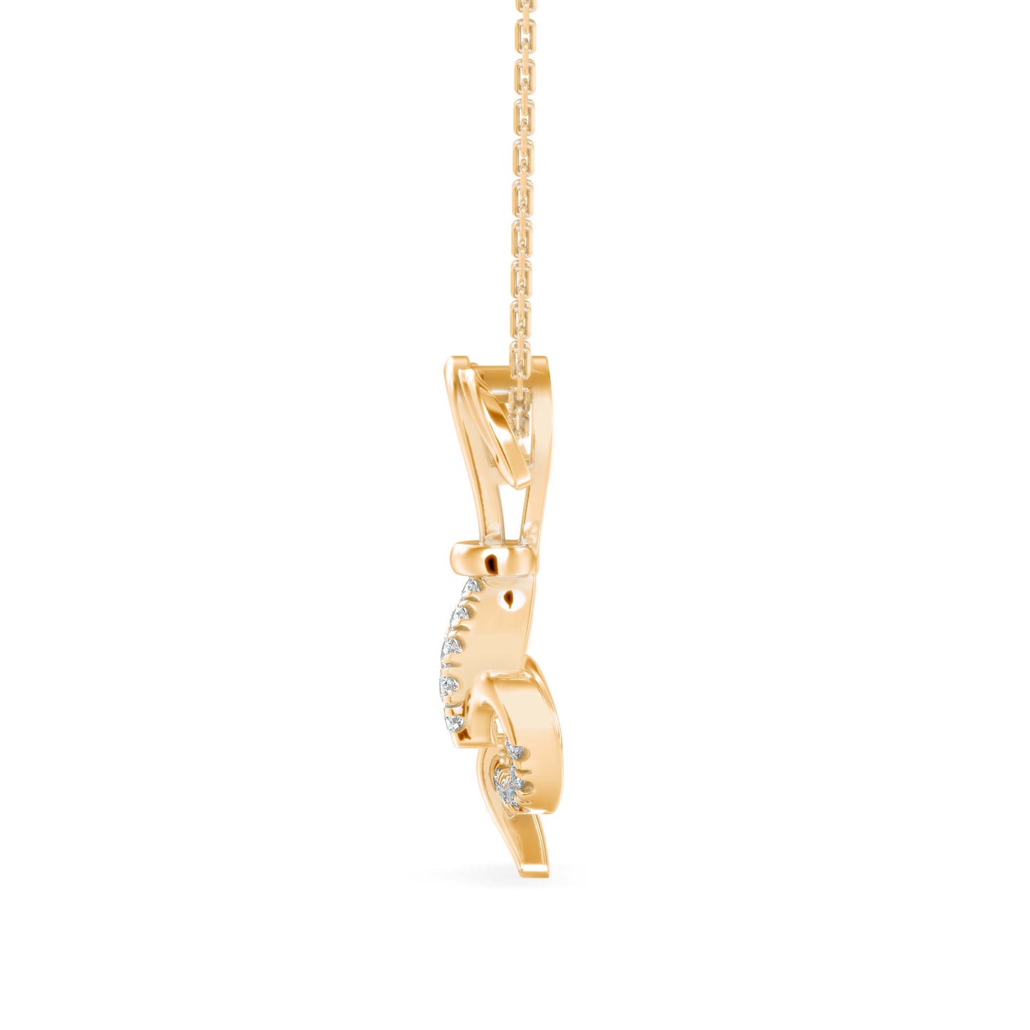 Swirl Ribbon Bow Pendant