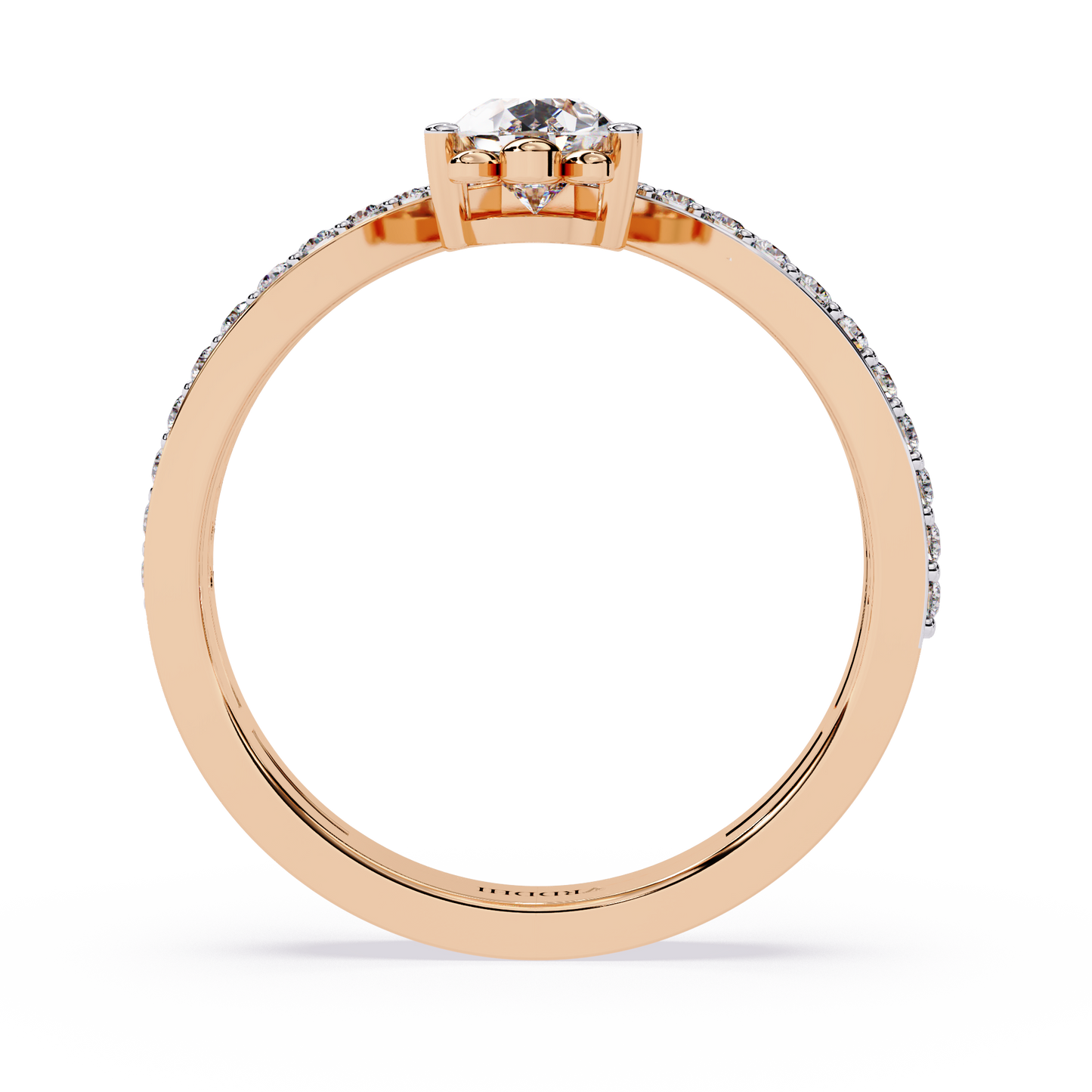 Chevron Pear Tiara Ring