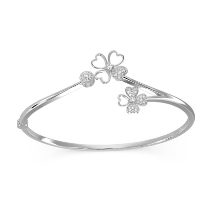 Petal Cluster Diamond Bangle