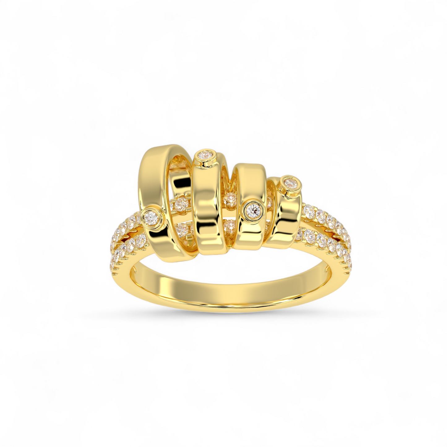 Coiled Swirl Diamond Ring - Origine Diamonds lab-grown diamond jewellery