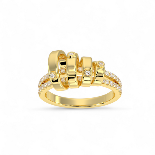 Coiled Swirl Diamond Ring - Origine Diamonds lab-grown diamond jewellery