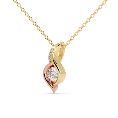 Twist Ribbon Solitaire Pendant