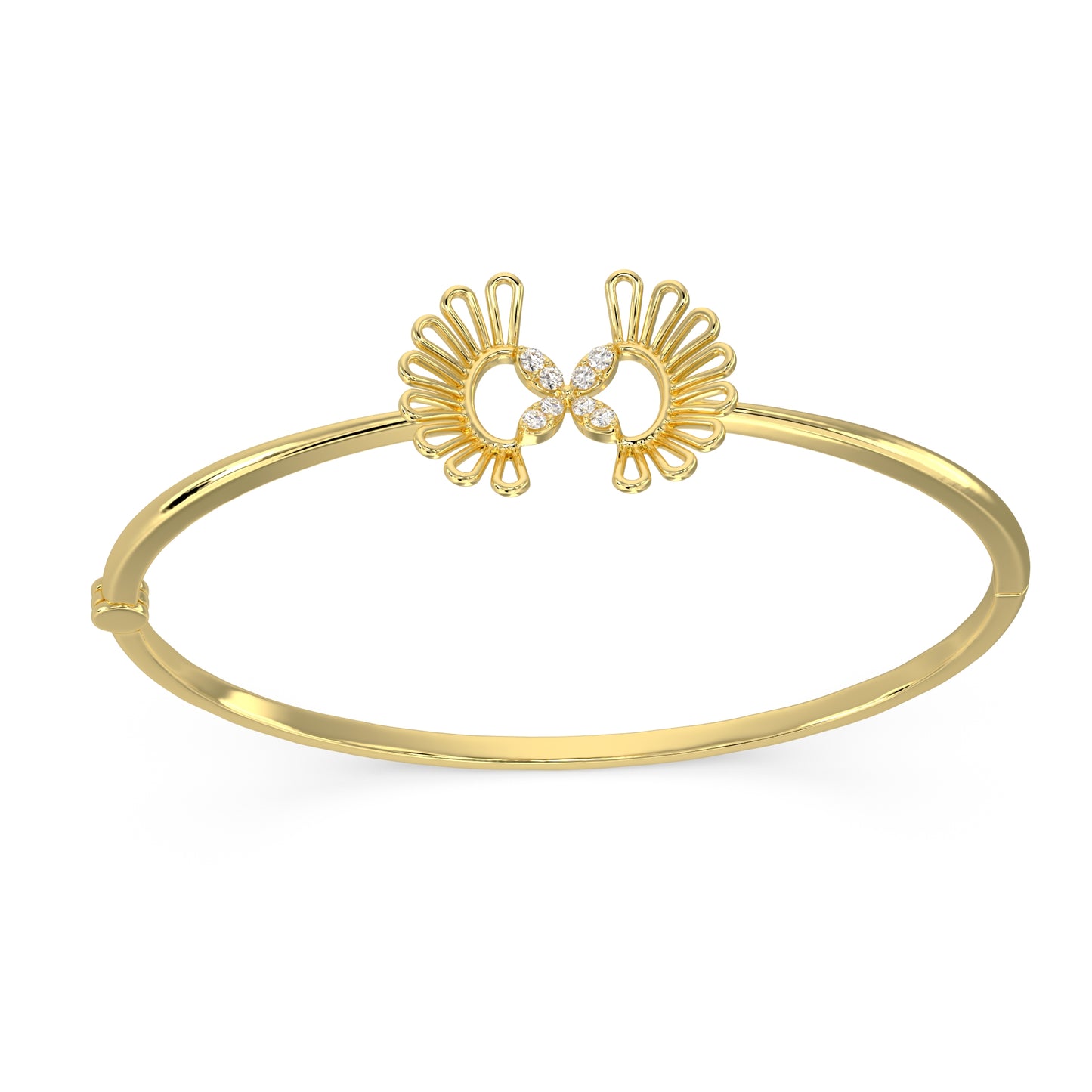 Ribbon Bow Diamond Bangle - Origine Diamonds lab-grown diamond jewellery