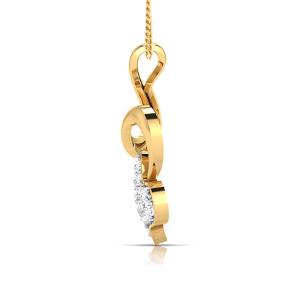 Ribbon Wrapped Heart Pendant