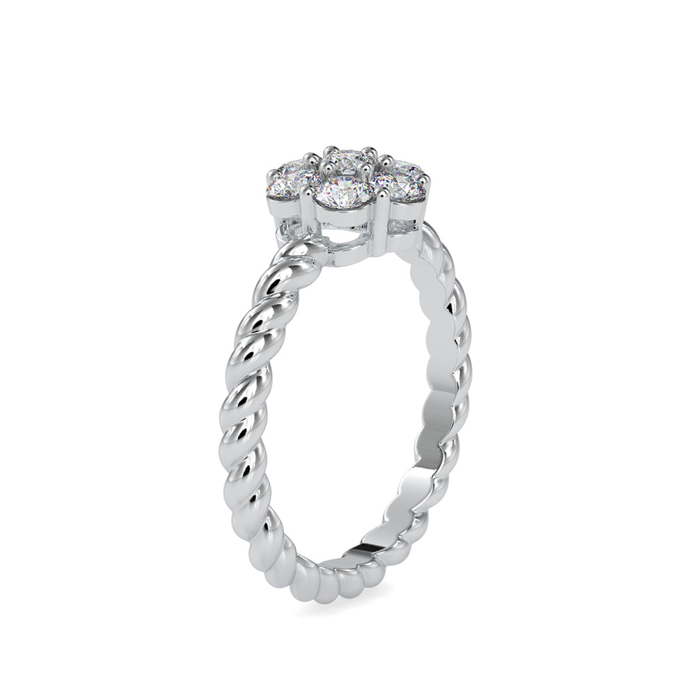 Rope Blossom Cluster Ring