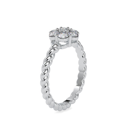 Rope Blossom Cluster Ring