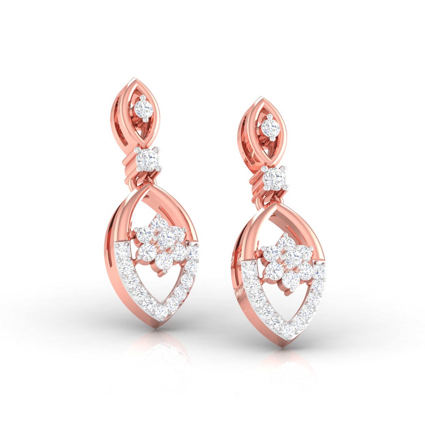 Marquise Frame Drop Earrings