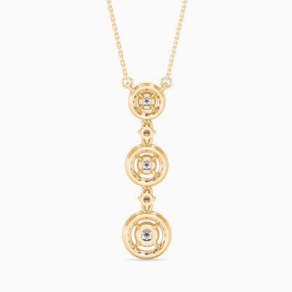 Triple Halo Drop Pendant