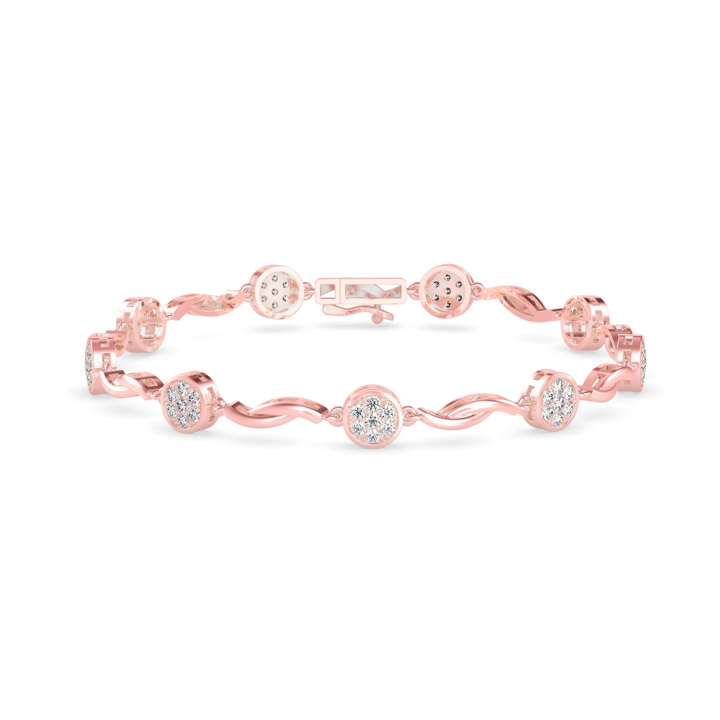 Swirl Station Diamond Bracelet