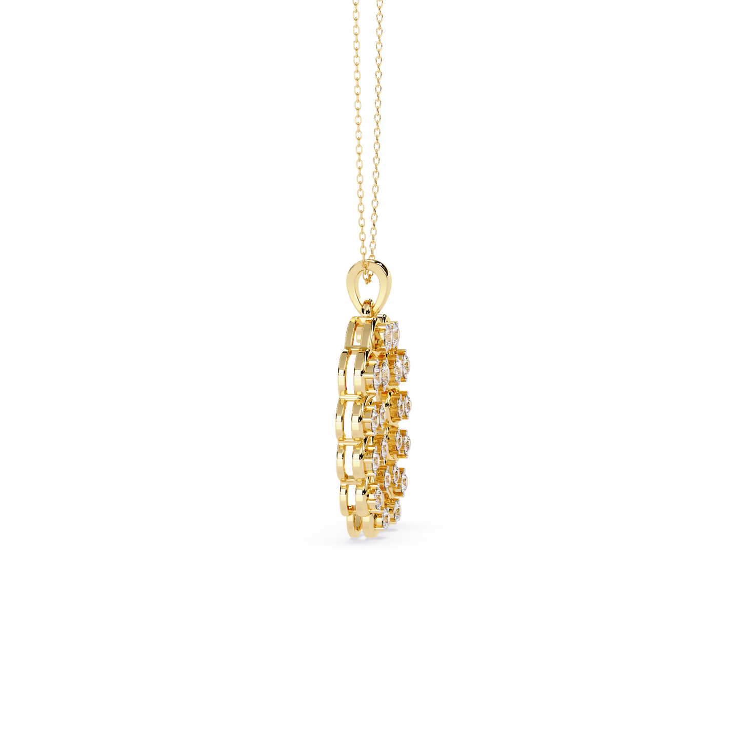 Leaf Wreath Diamond Pendant