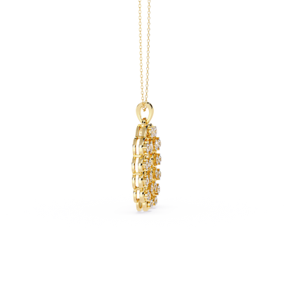 Leaf Wreath Diamond Pendant