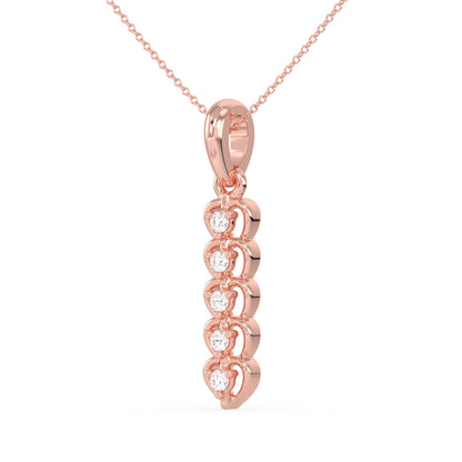 Graduated Heart Drop Pendant