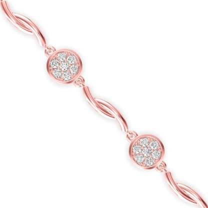 Swirl Station Diamond Bracelet