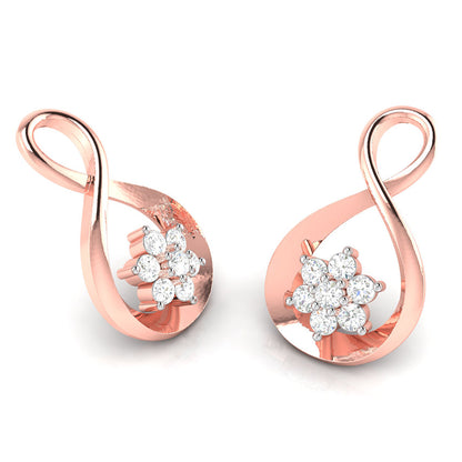 Infinity Floral Cluster Earrings