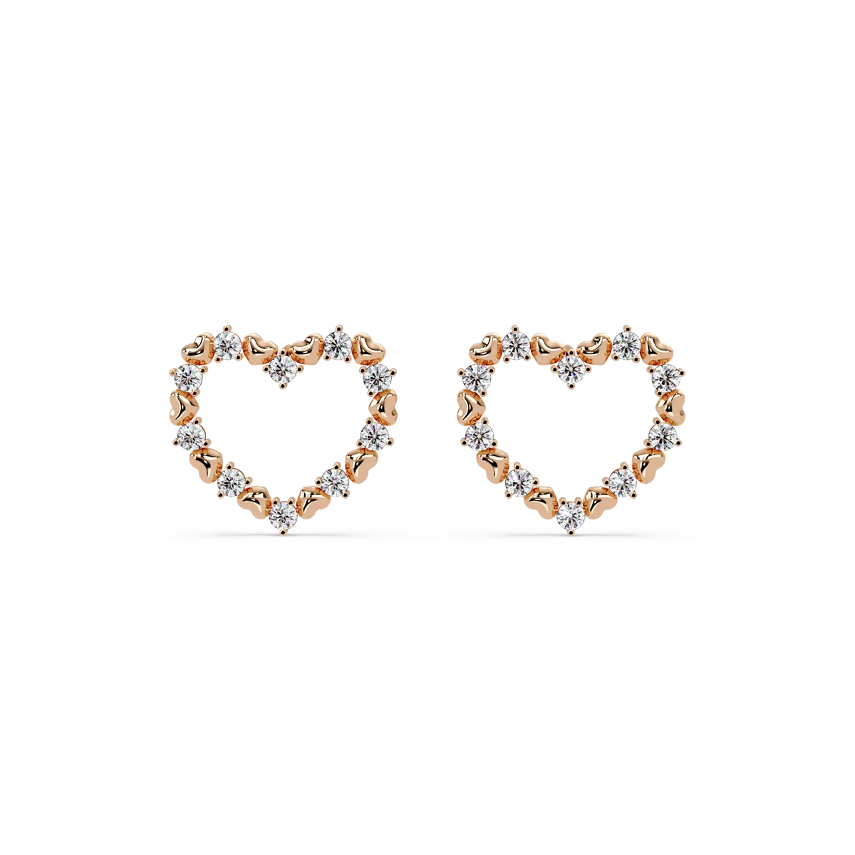 Heartbeat Diamond Frame Earrings - Origine Diamonds lab-grown diamond jewellery