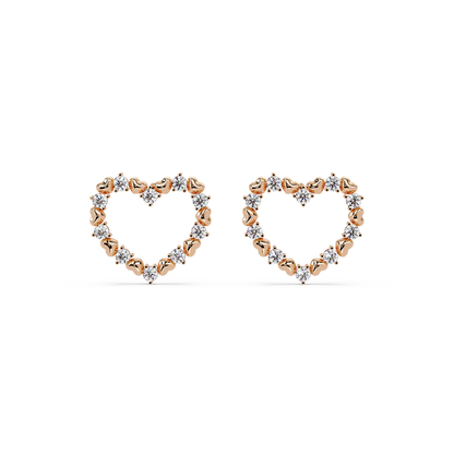 Heartbeat Diamond Frame Earrings - Origine Diamonds lab-grown diamond jewellery