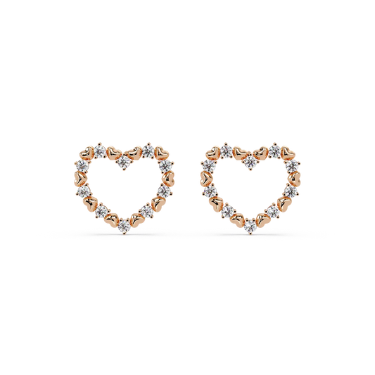 Heartbeat Diamond Frame Earrings - Origine Diamonds lab-grown diamond jewellery
