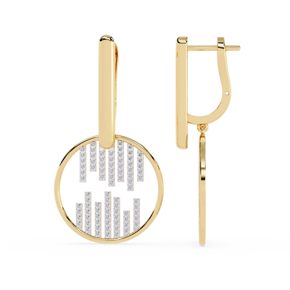 Mosaic Disc Drop Earrings