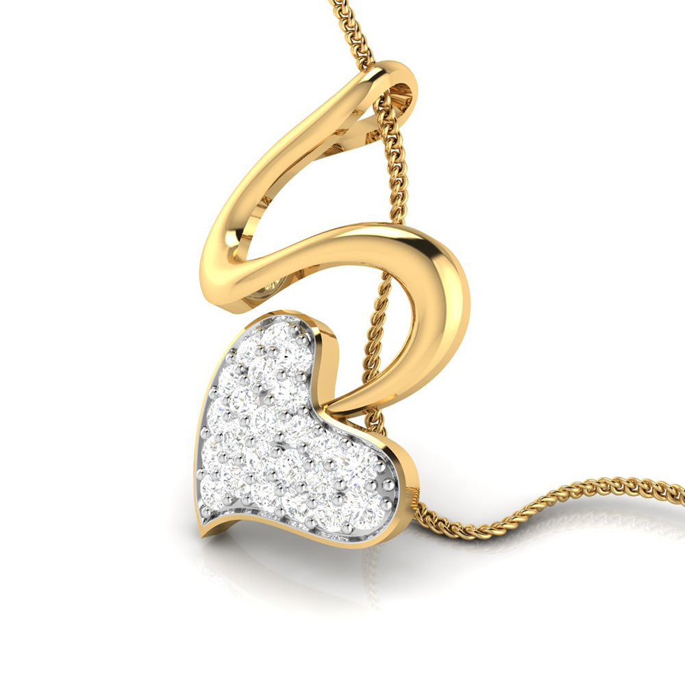 Ribbon Wrapped Heart Pendant