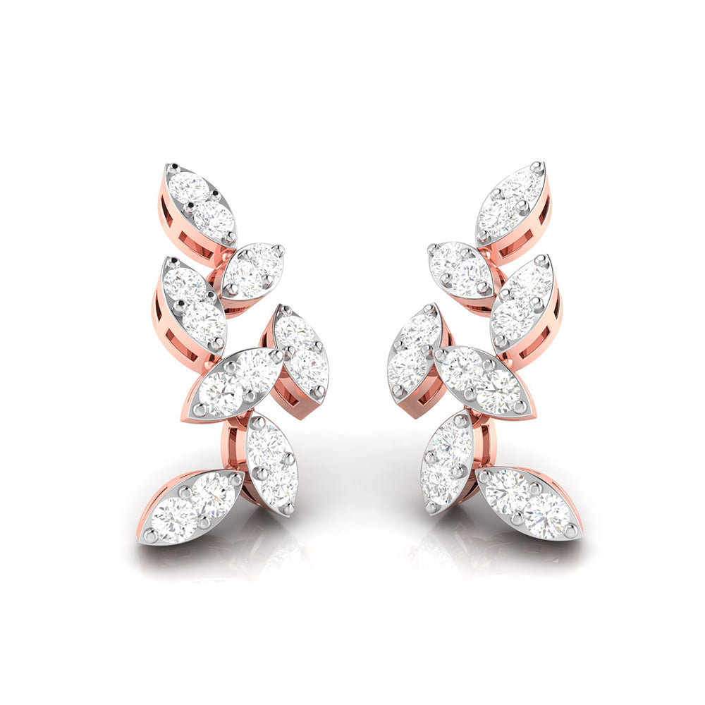Leaf Vine Climber Earrings