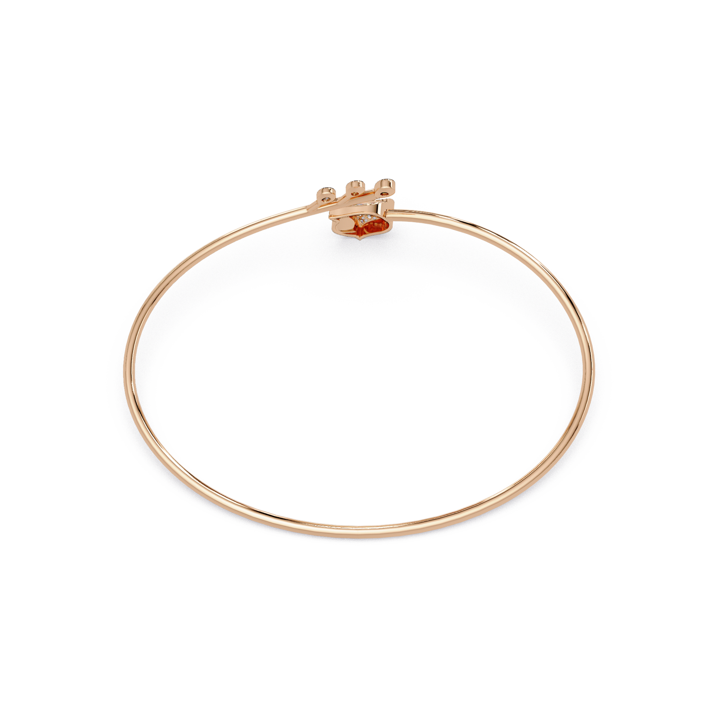 Heart Tip Beaded Cuff Bracelet - Origine Diamonds lab-grown diamond jewellery